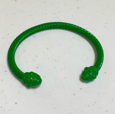 Green Open Bracelet