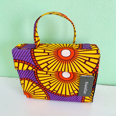 Yellow Star African Print Handbag