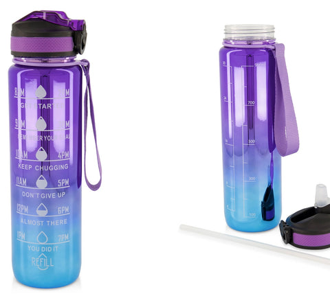 Water Bottle - Medium - Purple/Blue Ombre Shine (900ml)