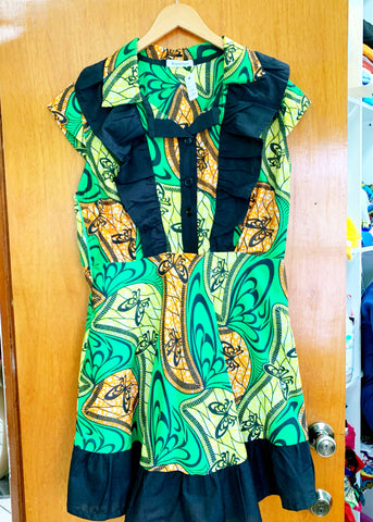 Green African Zenni Dress