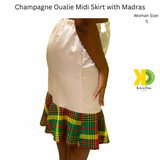 Champagne Oualie Skirt with Madras