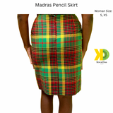 Madras Pencil Skirt