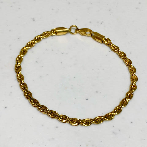 Rope Style Gold Bracelet