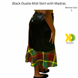 Black Oualie Skirt with Madras