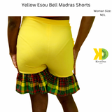 Yellow Esou Bell Madras Shorts