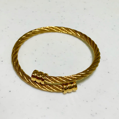 Cable Style Gold Bracelet