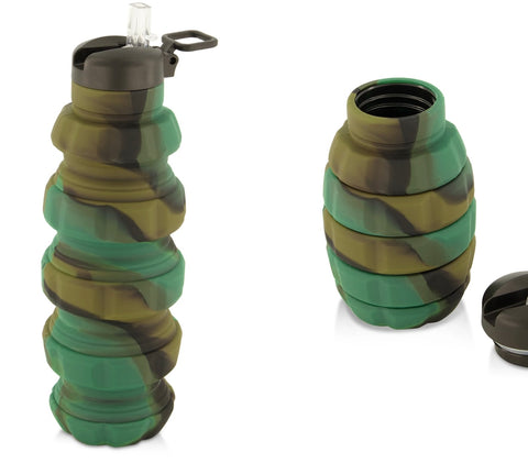 Water Bottle -Collapsable - Army Green