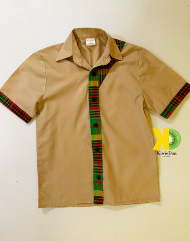 Boy Oley Button-up Shirt in Beige