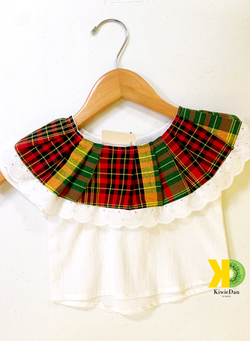 Girl Liamuiga Blouse with cotton frill