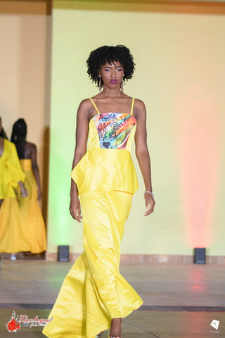 Yellow Grafit Gown