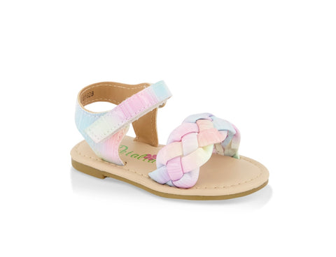 Girl Multicolor Braided Band Sandals