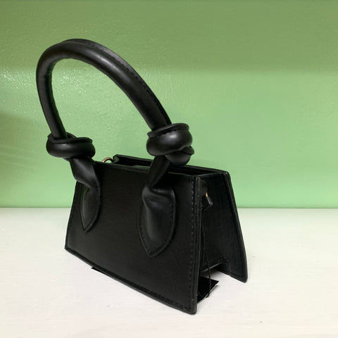 Black Knot Handle Mini Bag