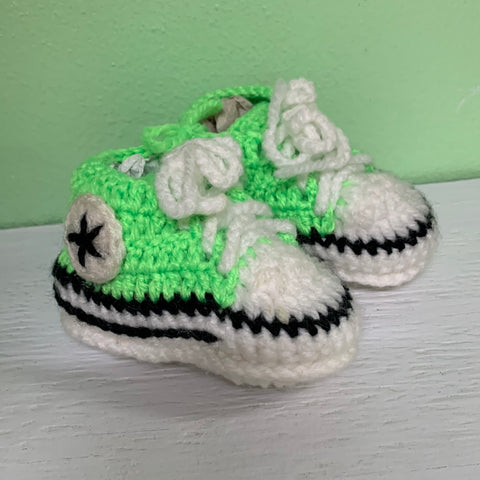 Green Converse Crochet Baby Sneakers