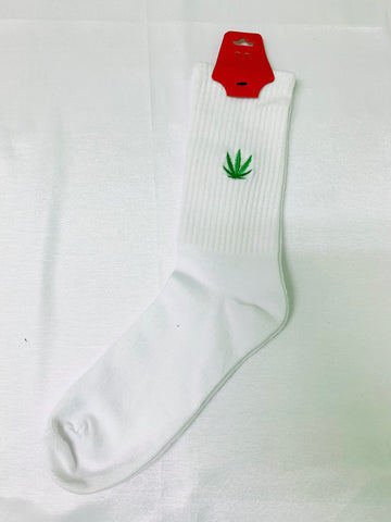 White Weed Socks