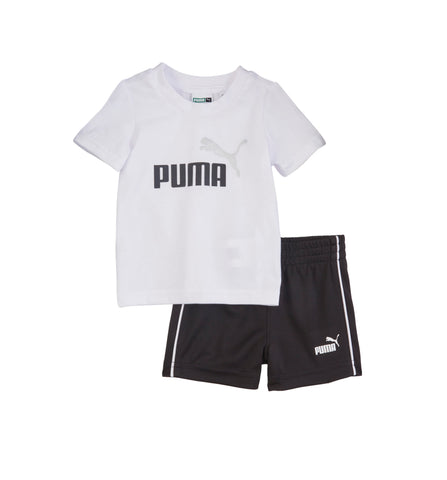 Boy WhitePuma Shirt with Black Shorts